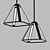 Elegant Metal LED Pendant Light 3D model small image 1