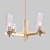 Elegant Gold Pendant with Glass Shades 3D model small image 1