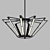 Contemporary LED Chandelier: Bonke CH 3D model small image 1