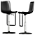 Dual Design Bar Chair 3D model small image 2