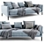 Elegant Bonaldo Coral Sofa 3D model small image 5