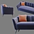 Velvet Comfort Sofa by Dantone 3D model small image 2