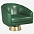 Elegant Bogarde Armchair: Velvet & Leather 3D model small image 6
