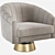 Elegant Bogarde Armchair: Velvet & Leather 3D model small image 8