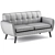 Josephine Modern Petite Sofa 3D model small image 5