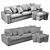 Modern IKEA KIVIK Chaise Lounge 3D model small image 4