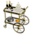 Elegant Champagne Bar Cart 3D model small image 2