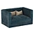 Elegant Fabric Sofa 3D model small image 1