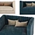 Elegant Fabric Sofa 3D model small image 3