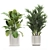 Exotic Plant Collection: Chrome Vases 3D model small image 2