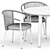 Erica 19 Chair and Ginepro Round Outdoor Table 3D model small image 5