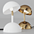 Sleek Aluminium LED Table Lamp 3D model small image 1