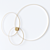 Rings LED Wall Lamp: Modern Aluminum and Brass Design 3D model small image 1