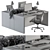 Modern Office Furniture Set 17 3D model small image 4