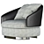 Elegant Minotti Lawson Armchair 3D model small image 1