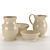 Elegant Ceramic Dish Set 3D model small image 5