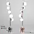 Modern Chrome Vetro Floor Lamp 3D model small image 1