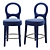 Elegant Bilou Barstool: Classic Comfort 3D model small image 1