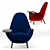 Regal Comfort: Poliform Mad King Armchair 3D model small image 7