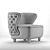 Elegant Heritage Annabelle Armchair 3D model small image 2