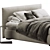 Modern Meridiani Scott Bed: Sleek Design, Superior Comfort 3D model small image 2