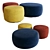 Sleek and Chic Poof 3D model small image 2