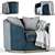 Modern Swivel Caracole Chair 3D model small image 1
