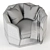 Modern Swivel Caracole Chair 3D model small image 5