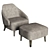 Giorgio Collection Mirage: Luxurious Armchair & Ottoman 3D model small image 1