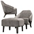 Giorgio Collection Mirage: Luxurious Armchair & Ottoman 3D model small image 3