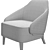 Giorgio Collection Mirage: Luxurious Armchair & Ottoman 3D model small image 5