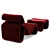 Jan Chairs with Ottomans: Sleek Scandinavian Design 3D model small image 2