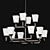 Quorum Wright 12 Light Chandelier 3D model small image 1