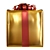 Modern Present Box with Bow 3D model small image 3