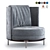 Stylish Aster Estee Armchair 3D model small image 1