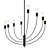 Elegant Hatton 8-Light Chandelier 3D model small image 1