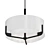 Nuvo Frankie Drum Chandelier 3D model small image 1