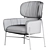 Elegant Caristo Armchair: Modern Comfort 3D model small image 4