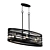 Elegant 6-Light Linear Chandelier 3D model small image 1