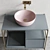 Nic Design Velo 87 - Modern Vanity with Ovvio Washbasin & Pastille Mirror 3D model small image 3