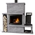 Ostro Fireplace Insert: Keddy SK 204 3D model small image 2