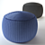 Cozy Knit Ottoman for Stylish Comfort 3D model small image 4