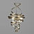 Metal Curly Ribbon Chandelier 3D model small image 3