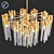 Elegant Glass Tube Chandelier 3D model small image 2