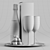 Elegant Champagne Service Tray 3D model small image 5