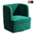 Luxore PBR Armchair 3D model small image 1