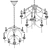 Vintage Elegance: Anevita 9-Light Chandelier 3D model small image 3