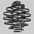 Elegant Vertigo Fabric Shade Chandelier 3D model small image 2