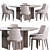 Elegant Cleo Chair & Table 3D model small image 3