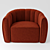 elegant armchair 3D model small image 2